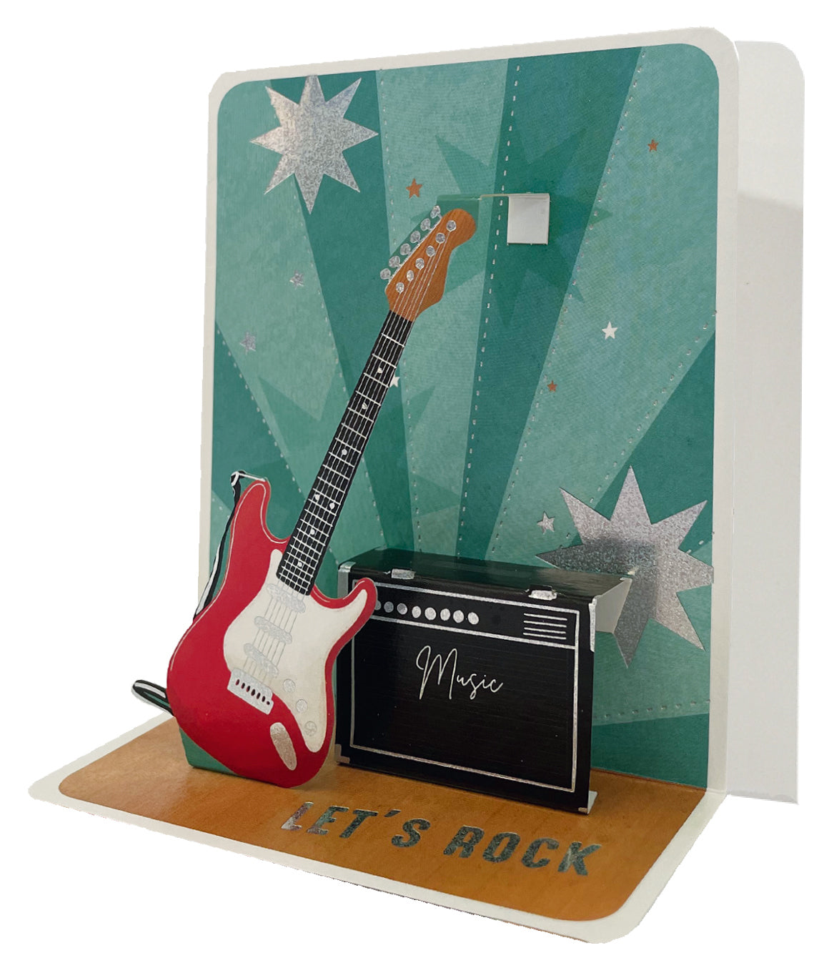 Small Pop Up Cards - Guitar